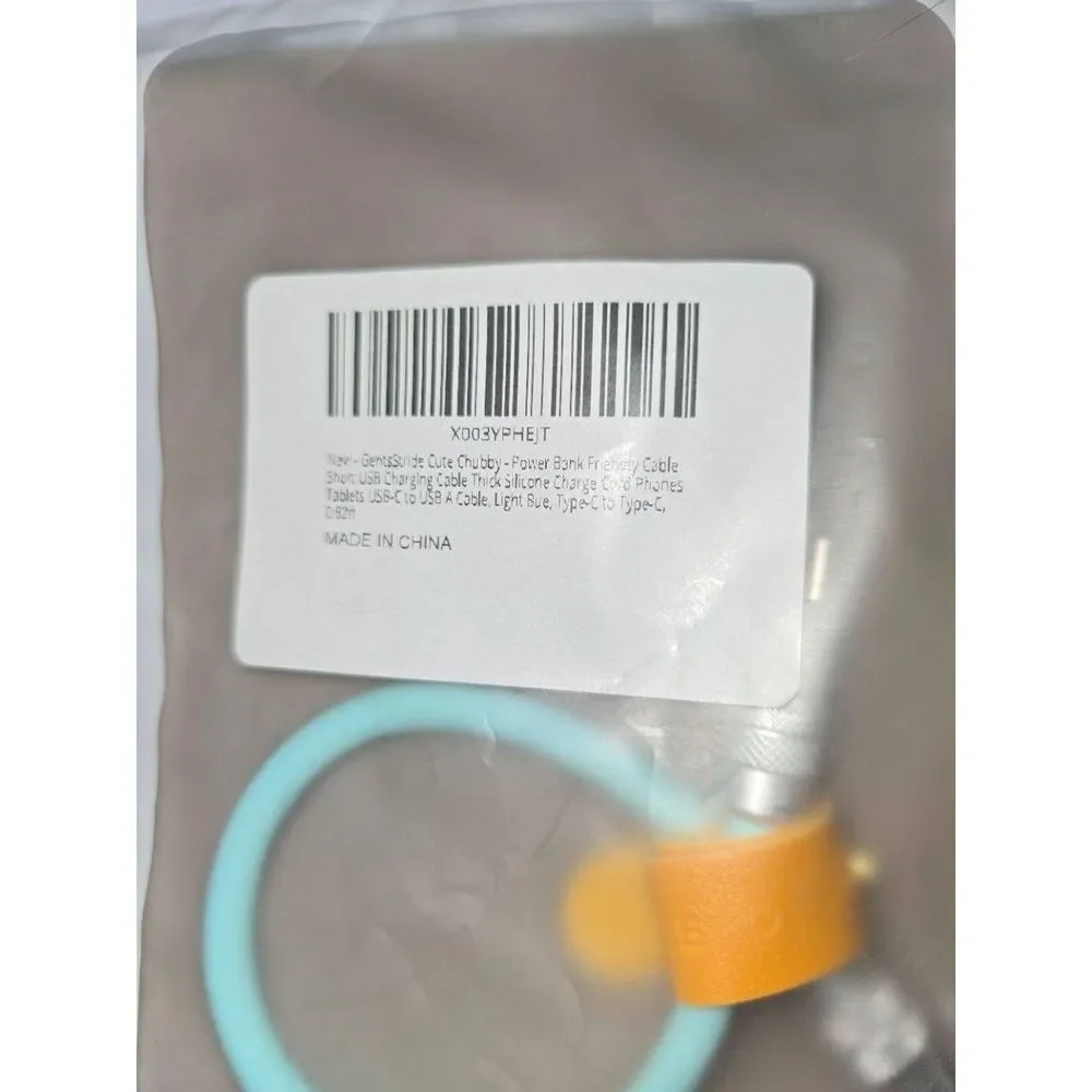 NEW GentsSuide USB-C to USB A Cable Light Blue 0.5M Silicone Fast Charge